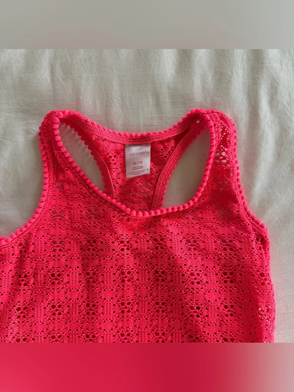 Girls Neon Xhilaration Swimsuit Cover Up M 7/8
